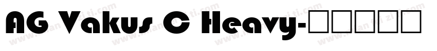 AG Vakus C Heavy字体转换